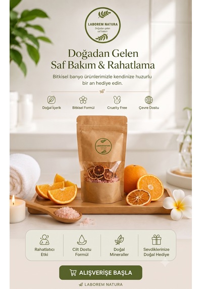 Laborem Natura Turunçgiller Çok Amaçlı Banyo, Ayak Ve Vücut Tuzu Mineralli Rahatlatıcı Bakım Tuzu 200 Gr