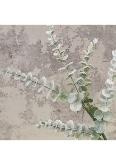 Yapay Çiçek Pastel Karlı Okaliptus 48cm 5dallı Uzun Dal Eucalyptus
