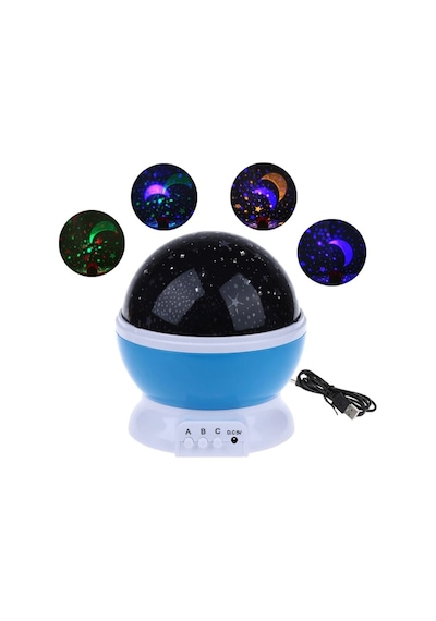 Starmaster 5 Volt Yıldız Yansıtmalı Küre Tip Gece Lambası Klc-03 Çok Renkli