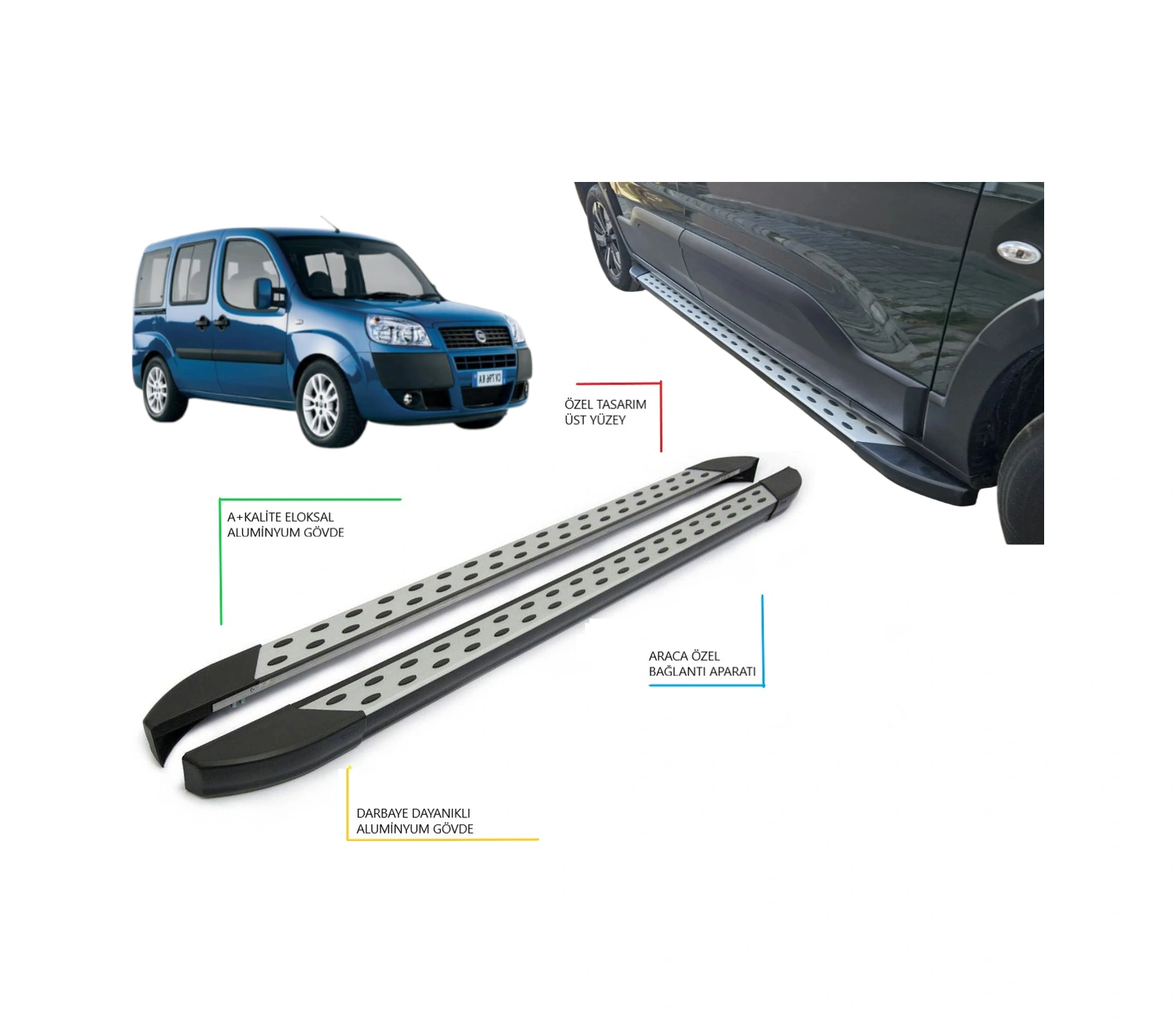 Doblo Noktalı Yan Basamak 2000 2001 2002 2003 2004 2005 2006 2007 2008 2009