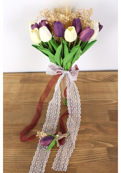 Yapay Çiçek Deposu Viola Yapay Gelin Çiçeği 2li Set
