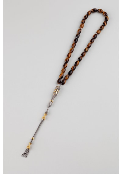 So Chic Kaplan Gözü Taşlı Ay Yıldız Figürlü 36 CM Tesbih