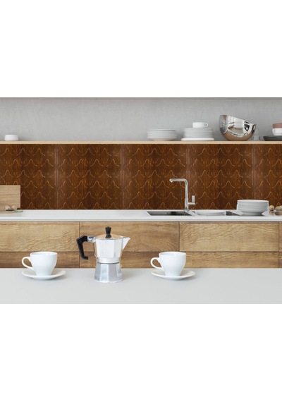 3 Boyutlu Duvar Paneli Kabartmalı Salon Desen Pvc 41x41 Cm/ 6 Adet /1 M² Altın Meşe