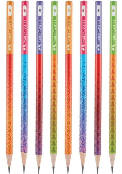 Yuvarlak Kurşun Kalem Smoothıe 8 Adet 1 Paket Faber Kurşun Kalem 2b Siyah Kurşun Kalem Smoothıe Desenli 2b Kalem
