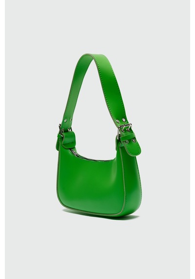 Shule Bags Muse Oval Baget Çanta Yeşil Yeşil