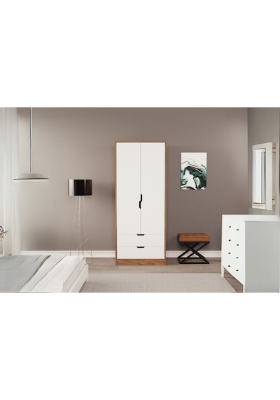 Moderno Mini 2 Kapaklı 2 Çekmeceli Gardırop Kompakt Tasarım, Modern Görünüm Atlantikçam - Beyaz Moderno Mini 2 Kapaklı 2 Çekmeceli Gardırop Kompakt Tasarım, Modern Görünüm Atlantikçam - Beyaz