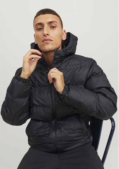 Jack & Jones Suya Ve Rüzgara Dayanıklı Kapüşonlu Puffer Mont - Elements 12239020 Black Siyah Jack & Jones Suya Ve Rüzgara Dayanıklı Kapüşonlu Puffer Mont - Elements 12239020 Black Siyah