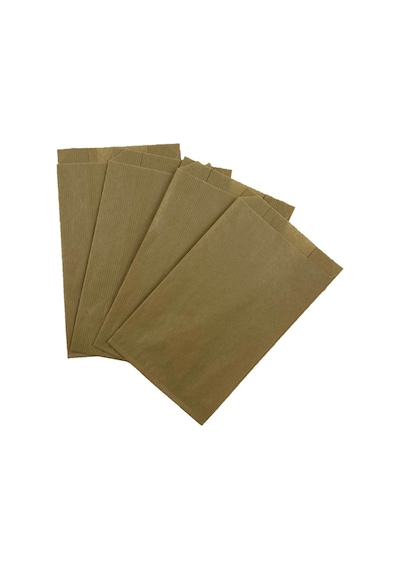 250 Gr Küçük Boy Kraft-şamua Çizgili Kese Kağıdı, Hediye Paketi 12x20,5cm Düz Renk
