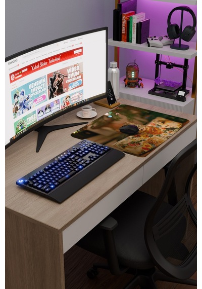 Yeni Yıl Kediler- Kedi- Yılbaşı V2 48x40 Xl Gaming Kauçuk Kaymaz Taban Mouse Pad Fare Altlığı
