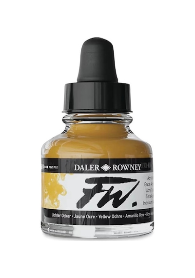 Daler Rowney Fw Ink Akrilik Mürekkep 29.5 Ml Yellow Ochre 663 Diğer