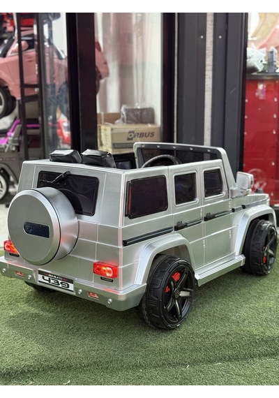 Brabus Özel Plaka Hediyeli Akülü Araba 0-6 Yaş Kumandalı Gümüş