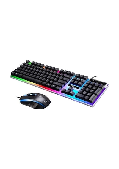 Ally G21 USB Led Işıklı Kablolu Q Klavye Mouse Set