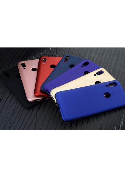Noktaks - Redmi 7 Uyumlu - Kılıf Mat Soft Esnek Premier Silikon Kapak - T9901 - Saks Mavi Saks Mavi