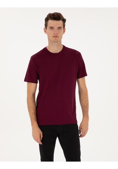 Pierre Cardin Erkek Plum Tişört 50308037-vr177 Plum