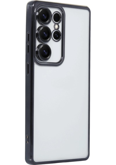 Gld-spt- Newface Samsung Uyumlu Galaxy S25 Ultra Kılıf Razer Lensli Silikon - Siyah