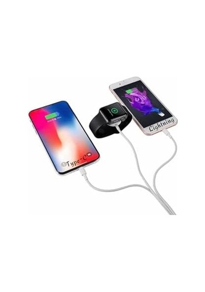 - Series Akıllı Saat Lightning-type-c-wireless Usb Şarj Kablosu 3 In 1 Çoklu Kablo İle Uyumlu