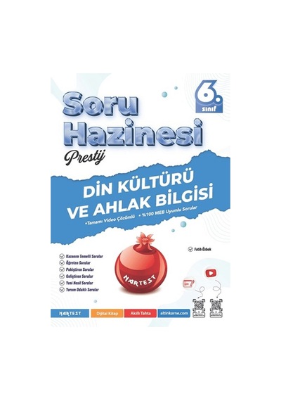 Nartest Yayınları 6. Sınıf Prestij Din Kültürü Ve Ahlak Bilgisi Soru Hazinesi