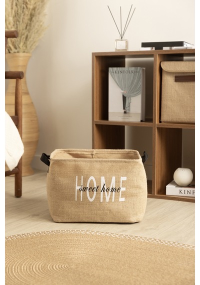 Tidy Jüt Home Yazılı Sepet 37x27x25cm 6013 Natural