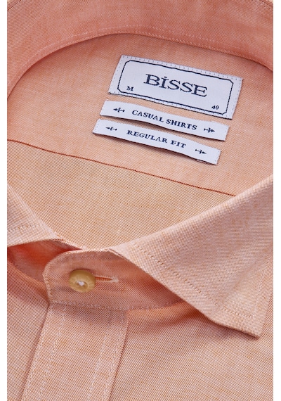 Bisse Alttan Birit Yaka Düğmeli Regular Fit Uk Gömlek Oranj Gmoka1224003 D22 Oranj