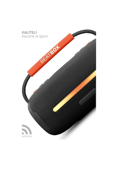 Powerway Beatbox Led Işıklı USB SD Aux FM Radyo Bluetooh Hoparlör