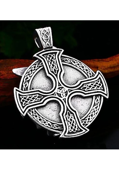 Paslanmaz Çelik Viking Savaşcı Odin Kolye - Viking Kolye Gümüş