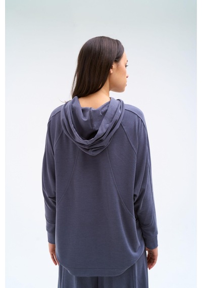 Normal People Vela - Modal Kumaş Kapşonlu Sweatshirt Gri