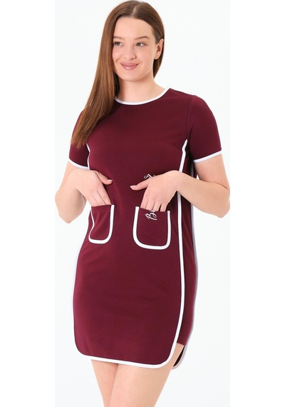 Sortie Collection Biyeli Elbise Bordo