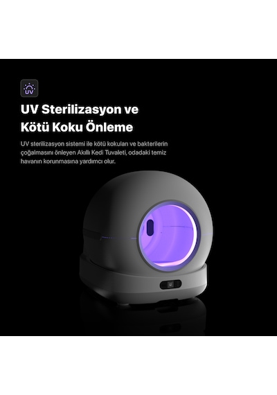Xenon Smart Akıllı Otomatik Kamerasız Kedi Tuvaleti Paslanmaz Çelik Kaseli Mama Kabı Akıllı Bataryalı Su Pınarı Ve Filtre 4'lü Pet Seti