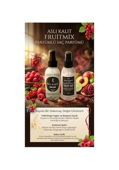 Fruitmix Parfümlü Saç Bakım Yağı Doğal Yağlardan Hair Care Saç Parfümü 150ml
