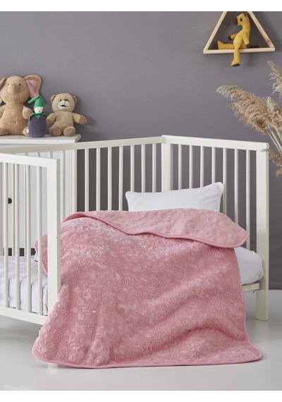 Komfort Home Emboss Bebek Battaniyesi 90 X 110 Cm - Pembe