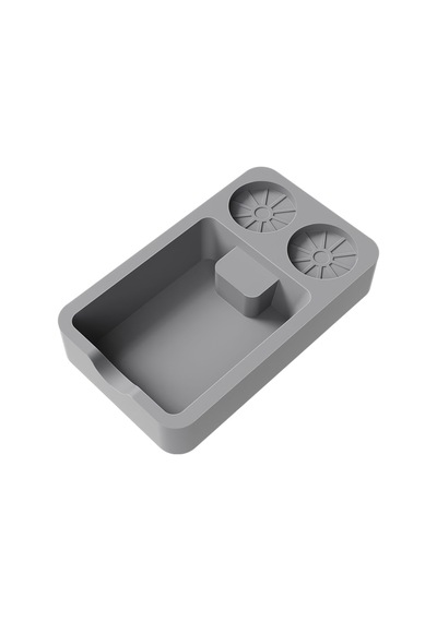 Kaymaz Silikon Kahve Mat İstasyonu Tamper Tutucu Knock Box Mt255 Gri
