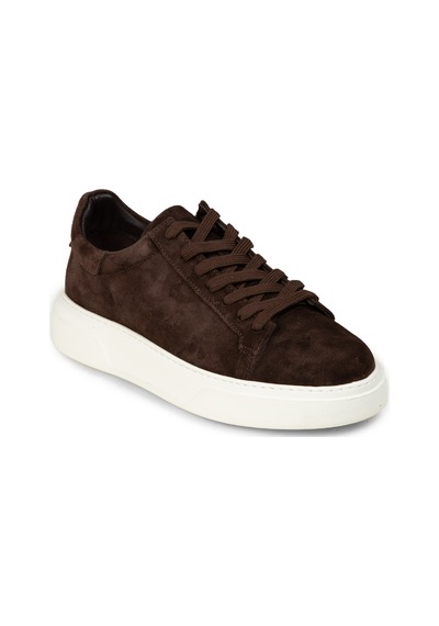 Deery Erkek Hakiki Süet Kahverengi Sneaker Ayakkabı - 04651mkhve02