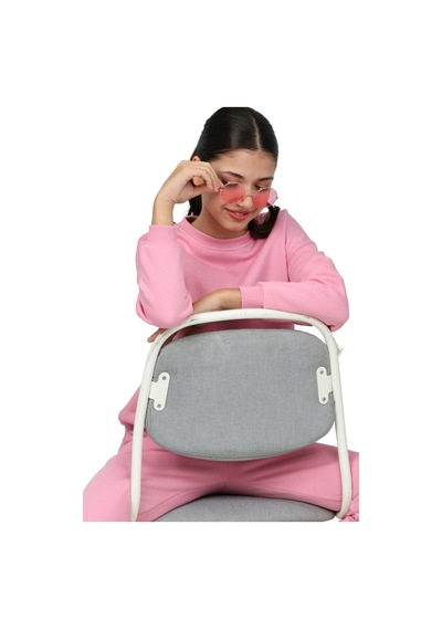 Erdem Kıds Kız Çocuk Paçası Lastikli 3 İplik Şardonlu İçi Pamuklu Basic Bisiklet Yaka Eşofman Takımı Pembe Pembe
