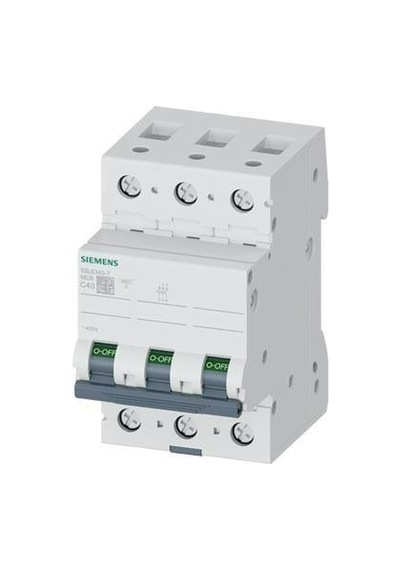 Siemens - 3p 40a 6ka C Serisi Trifaze Anahtarlı Otomatik Sigorta 5sl6332-7ya