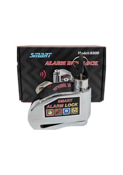 Alarmlı Motosiklet Disk Kiliti Çelik Çok Renkli
