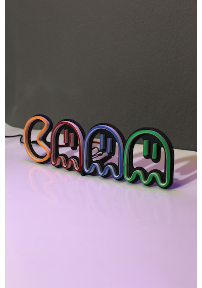 İstasyon Neon Grafik Pac Man Neon Led / Pac-man Gece Lambası / Pacman Dekoratif Lamba / Işıklı Oyun Karakteri / Gamer Ambians Işığı Renkli İstasyon Neon Grafik Pac Man Neon Led / Pac-man Gece Lambası / Pacman Dekoratif Lamba / Işıklı Oyun Karakteri / Gamer Ambians Işığı Renkli