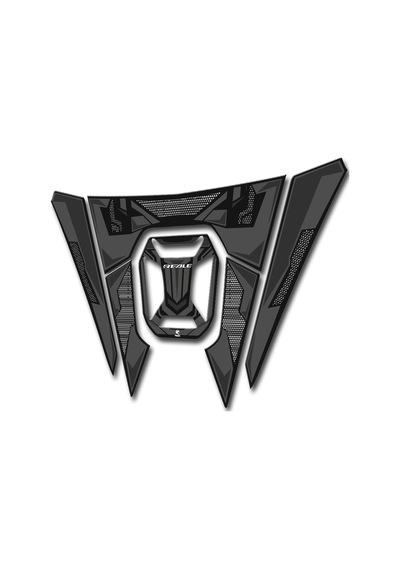 Hades Rks Reale 125 Uyumlu Tank Pad Seti Karbon Gri Depo Koruma Siyah