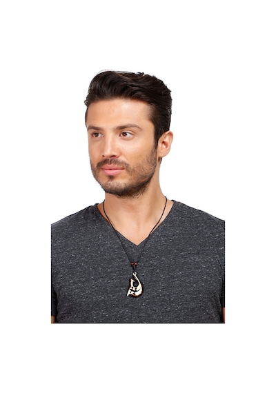 Btak00775 K7 Kertenkele Gecko Hawaii Olta Tasarım Ayarlanabilir İpli Kahverenkli Kolye Çok Renkli