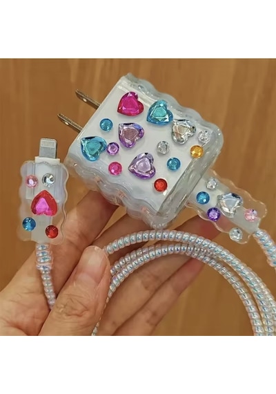 Brokoli Home Apple Uyumlu iPhone 18w/20w Şarj Kılıfı, Şarj Kablosu Örme Aparatı, Kablo Koruyucu Aparatı,r Diğer