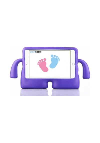 T5 10.1 Inç Tam Uyumlu Yumuşak Dokulu Standlı Silikon Çocuk Tablet Kılıf Mor