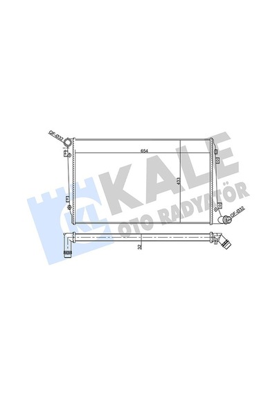 Su Radyatörü Kale 356930 Audi A3 / Seat Altea Oem 1k0121251dp