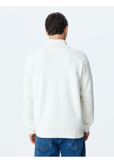 Koton Uzun Kollu Pamuk Karışımlı Basic Yarım Fermuarlı Sweatshirt Beyaz 5wam70255mk BEYAZ Beyaz Koton Uzun Kollu Pamuk Karışımlı Basic Yarım Fermuarlı Sweatshirt Beyaz 5wam70255mk BEYAZ Beyaz