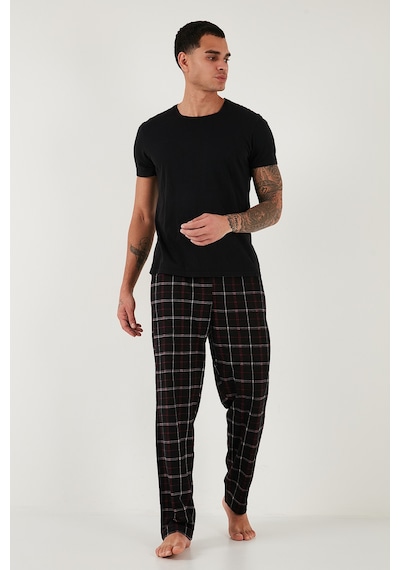 Buratti Erkek Pijama Altı 6574003s2 Siyah-siyah Bordo Siyah-siyah Bordo