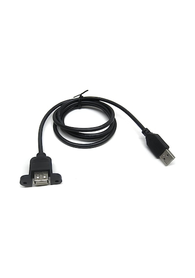 Speeduf Erkek Dişi Panel Tipi Kablosu Siyah Usb 2.0 Tip A 1m