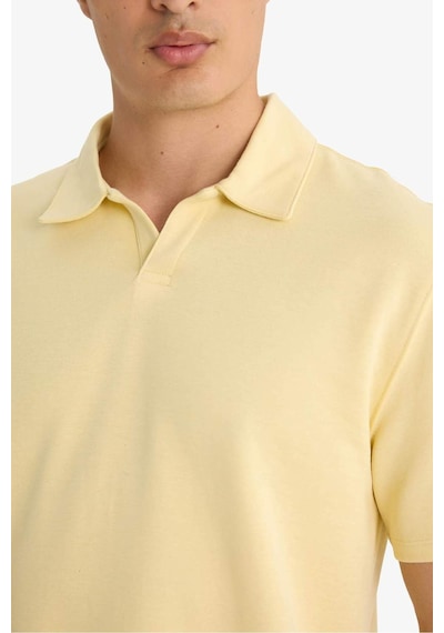 Defacto Regular Fit Polo Yaka Kısa Kollu Tişört F8363ax25smyl188 Sarı