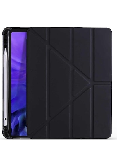 Ceponya Apple Uyumlu iPad 10.2 (8.Nesil) Kılıf Kalem Bölmeli Standlı Tam