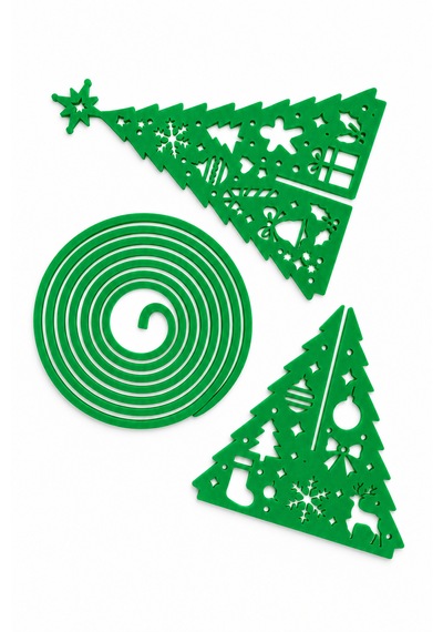 Spiral Tasarımlı Mini Yılbaşı Çam Ağacı Masaüstü Dekoru Yeşil 12 CM