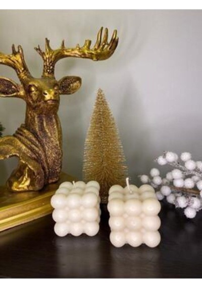 Bernami Mum Pinterest 2'li Bubble Dekoratif Mum Diğer