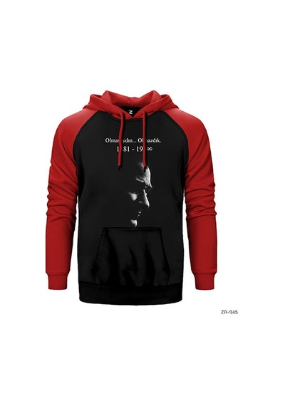 Atatürk Olmasaydın Olmazdık Sarı Renk Reglan Kol Sweatshirt / Hoodie