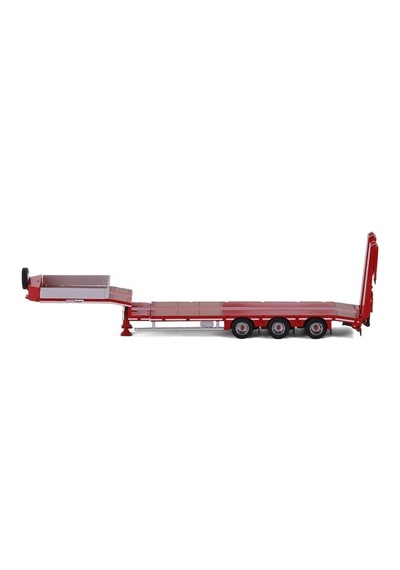 1/50 Rampalı Lovbed - 3 Aks Kırmızı Renk- Lowbed- Lowloader
